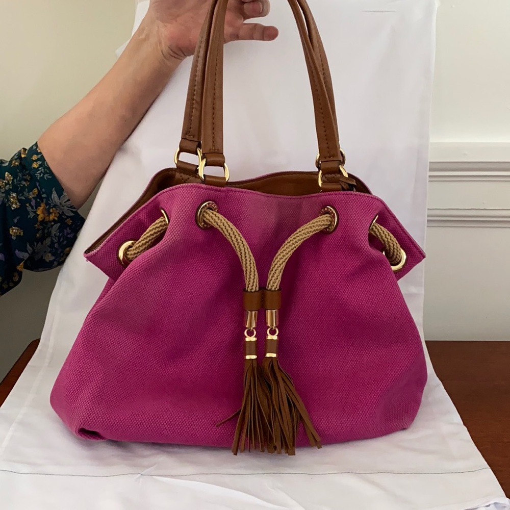 Magenta Canvas Michael Kors Purse